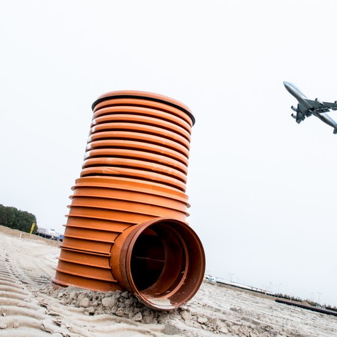 Pipelife manhole installed near the airport