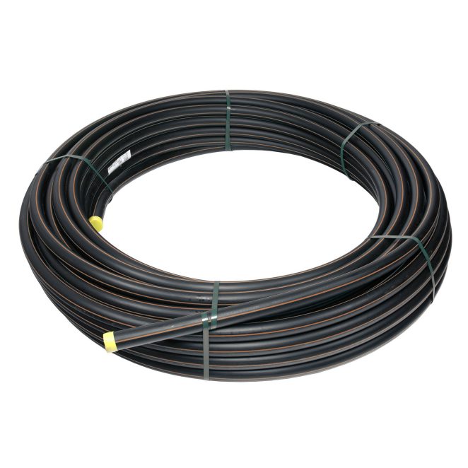 PE100 wastewater black coil pipe with red line