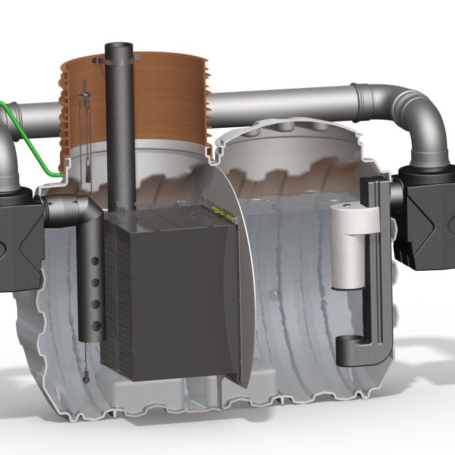 Oil separator cross section