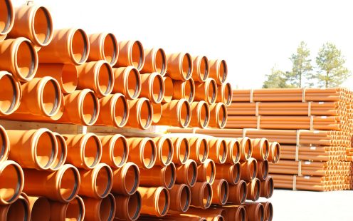 PVC wastewater pipes